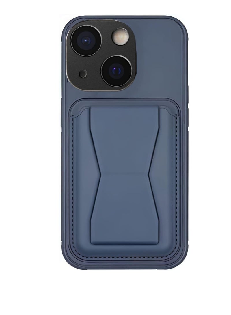 Leather Wallet Case Compatible with iPhone 15 6.1-Inch, Leather Back Cover With TPU Frame, Shockproof Protective Phone Case with Card Holder Stand